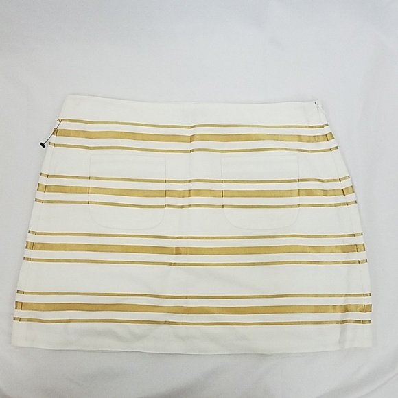 J. Crew Dresses & Skirts - 🍍J Crew Gold Stripe Skirt 6